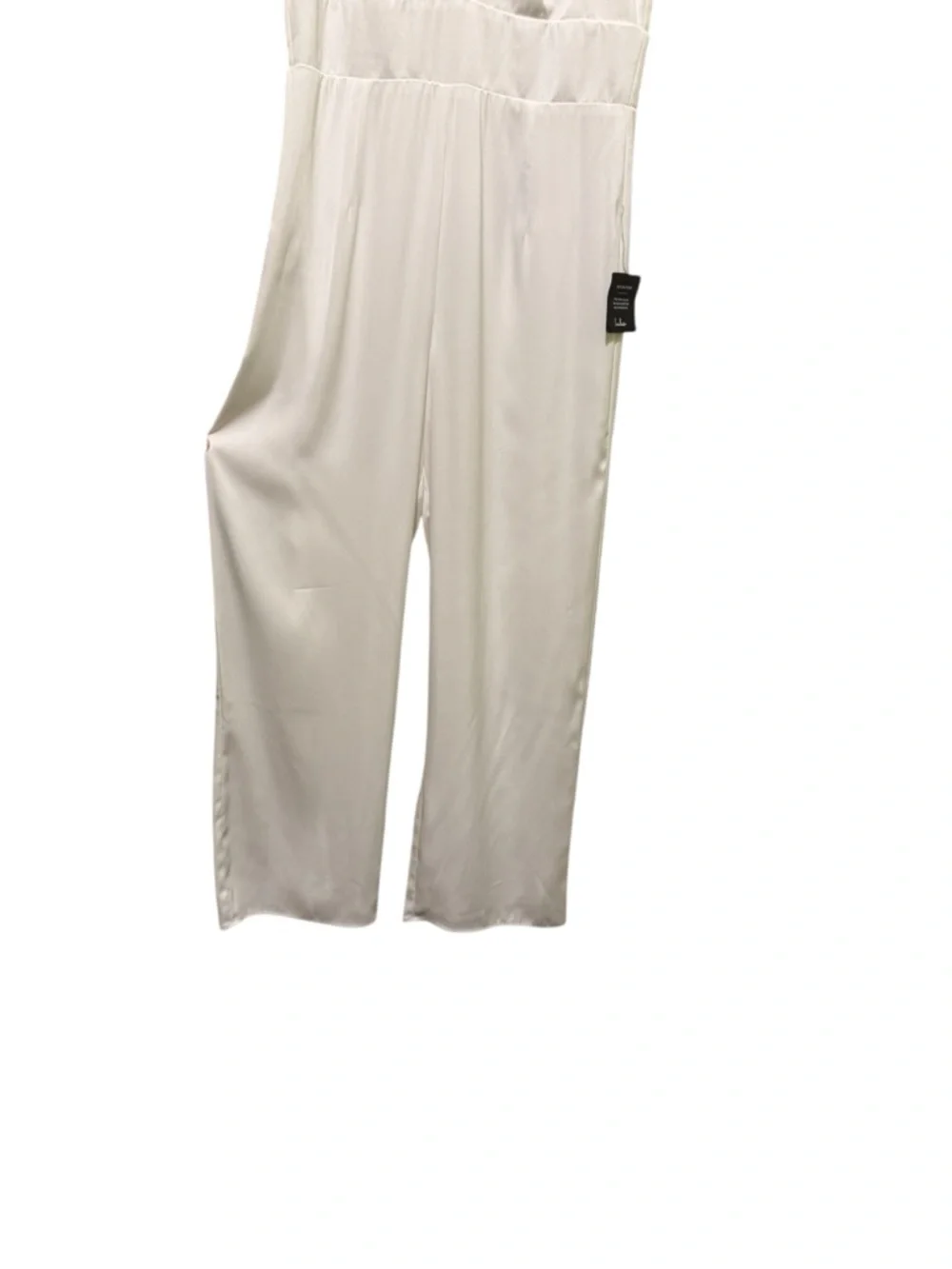 Lulu's White V-Neck Jumpsuit with Back Bow - Picture 6 of 13